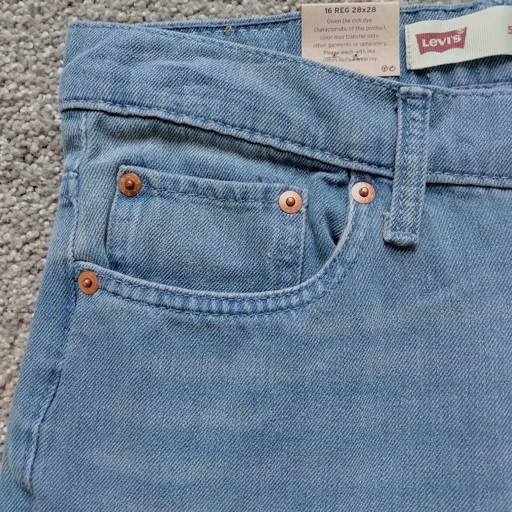 NWT 16 Reg Levi's 511 Slim Stretch Light Wash Jeans - Picture 2 of 11